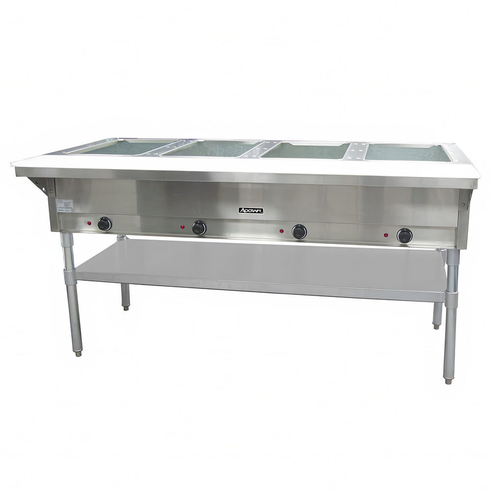 Adcraft 4 Bay Steam Table, in Stainless Steel