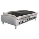 Black Diamond 48" Heavy Duty Gas Charbroiler, 8 Burners, in Stainless Steel