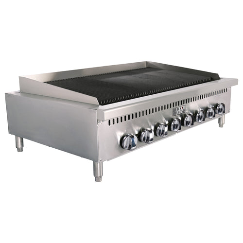 Black Diamond 48" Heavy Duty Gas Charbroiler, 8 Burners, in Stainless Steel
