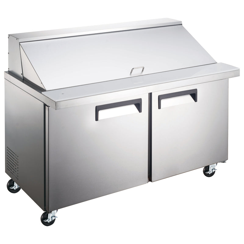 Grista 2 Door Refrigerated Mega Top Salad/Sandwich Prep Table, in Silver/White