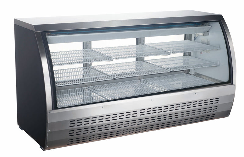 U-Star Curved Glass Refrigerated Deli Case, in Black