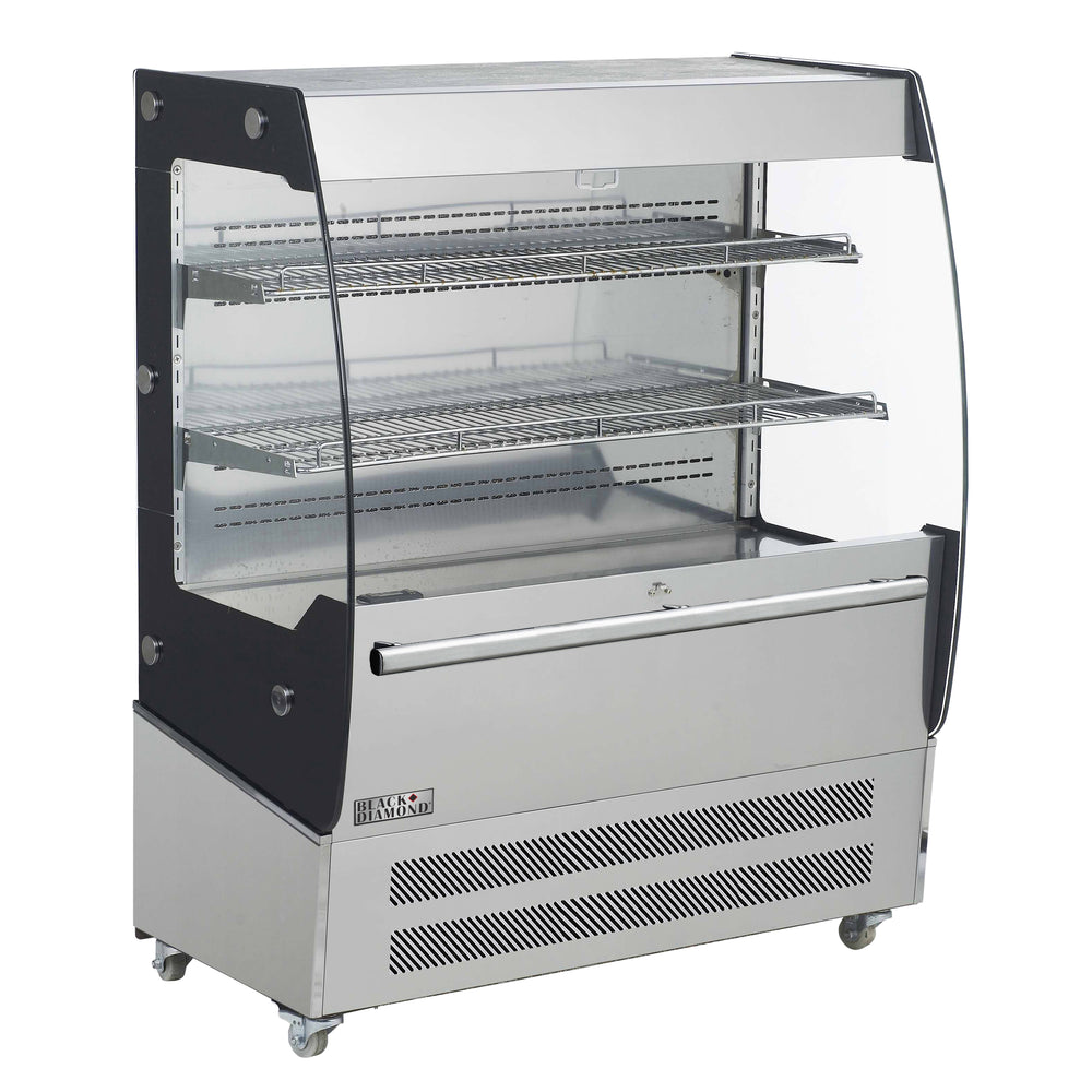 Black Diamond Vertical Air Curtain Merchandiser, 39.5"W, 7.1 Cu. Ft., in Stainless Steel