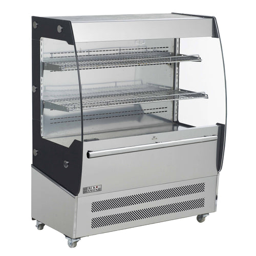 Black Diamond Vertical Air Curtain Merchandiser, 39.5"W, 7.1 Cu. Ft., in Stainless Steel