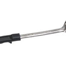 Adcraft One Piece Ladoon (6 oz., perforated bowl, black handle)
