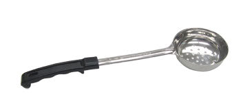 Adcraft One Piece Ladoon (6 oz., perforated bowl, black handle)