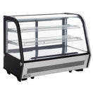 Black Diamond Refrigerated Countertop Display Case, Two Glass Doors, 5.2 cu ft, in Stainless Steel