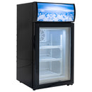 Black Diamond Countertop Display Freezer, Single Glass Door, 1.4 cu ft, in Black