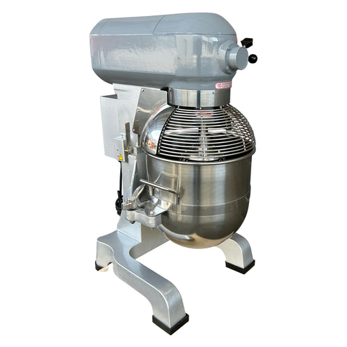 Black Diamond 30 Qt Planetary Mixer, Floor Model, 2.4 HP, Stainless Steel Bowl, in Gray