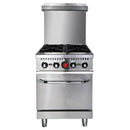 Black Diamond Gas Range with 4 Burners and Oven, in Stainless Steel