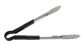 Adcraft Scalloped Edge Tong (10", black)