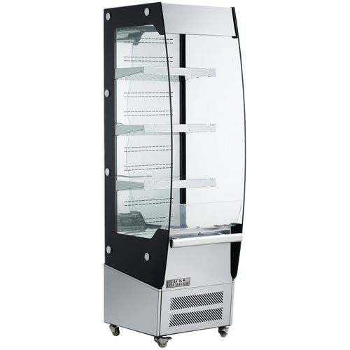 Black Diamond Vertical Air Curtain Merchandiser, 7.8 cu ft Capacity, in Stainless Steel