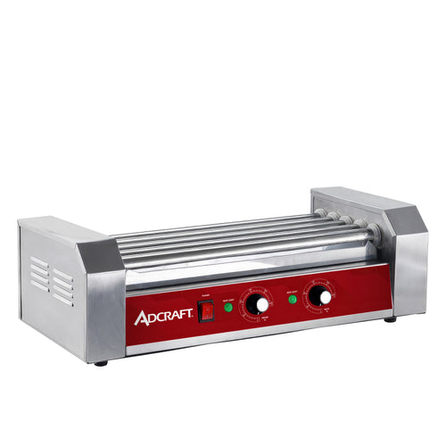 Adcraft 5 Roller Hot Dog Grill, in Stainless Steel