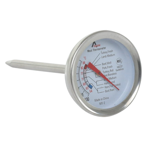 Adcraft Meat Thermometer with Meat Skewer, Stainless Steel