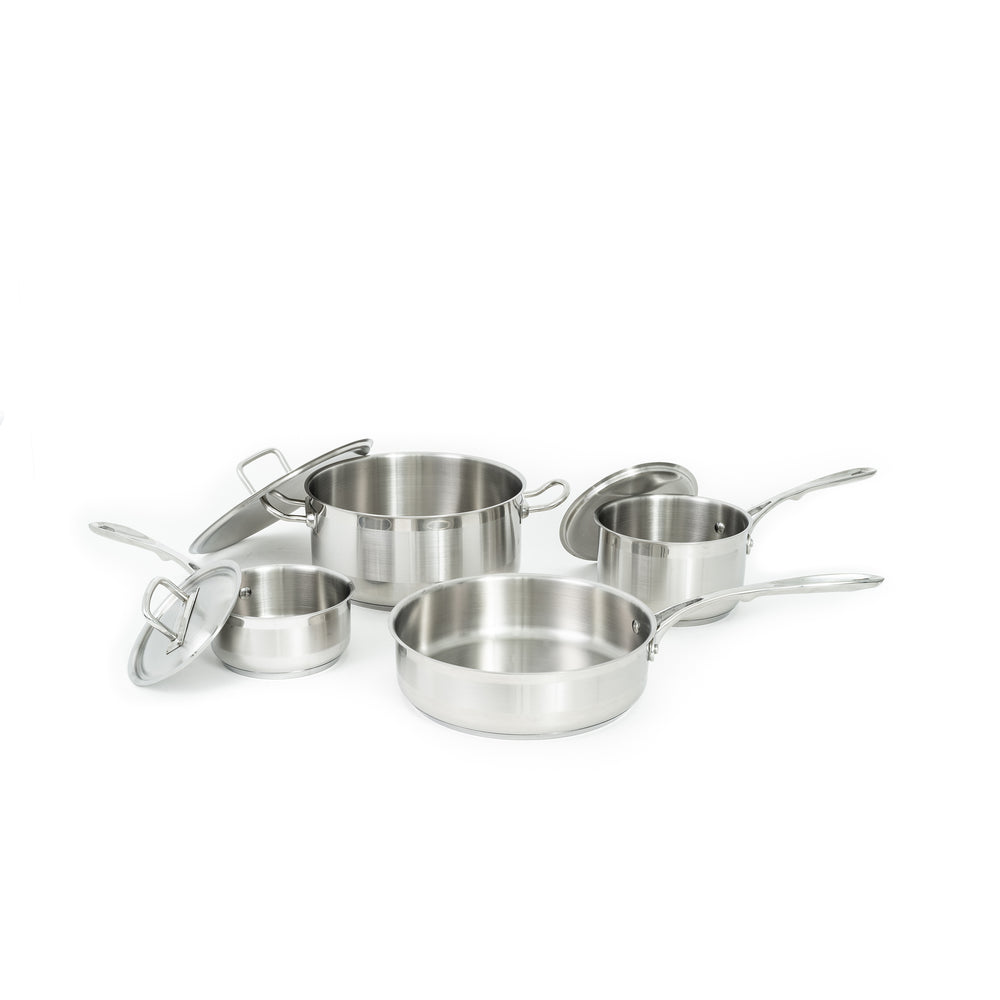 Adcraft Deluxe 7-Piece Cookware Set, 18/8 Stainless Steel