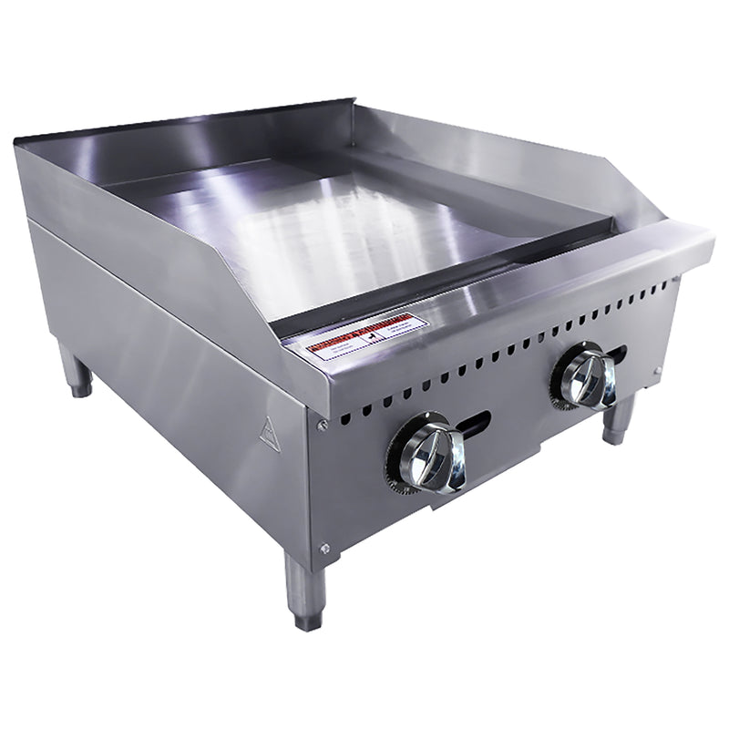 Black Diamond Thermostatic Gas Griddle, in Silver