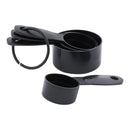 Adcraft Get-A-Grip Measuring Cup Set with Santoprene Handles, in Black