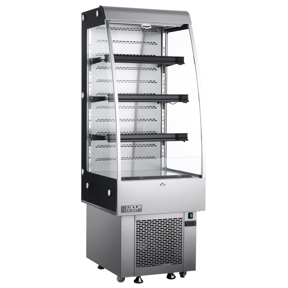 Black Diamond Vertical Air Curtain Merchandiser, 24"W, in Stainless Steel