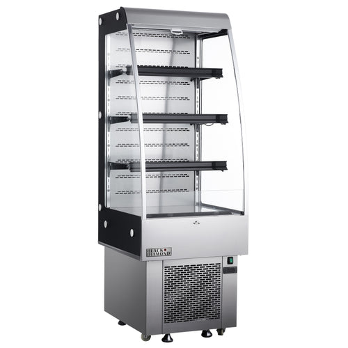 Black Diamond Vertical Air Curtain Merchandiser, 24"W, in Stainless Steel