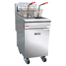 Black Diamond Gas Deep Fryer, Natural Gas, 70 lb, 150K BTU, in Stainless Steel