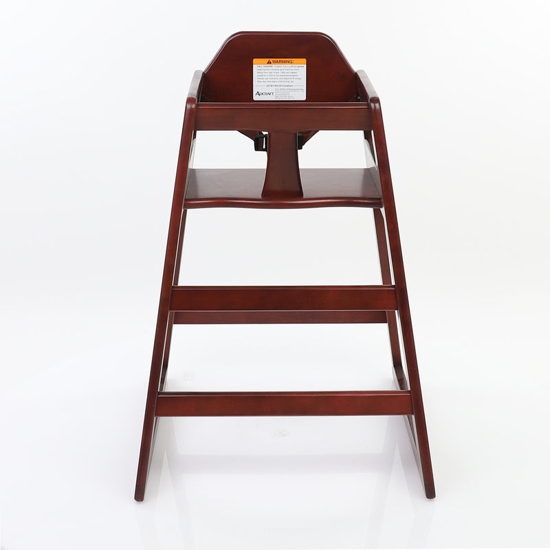 Adcraft Wooden High Chair, in Mahogany