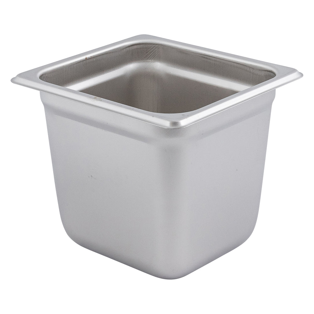 Adcraft Steam Table Pan-Six size, 22 gauge, 6-7/8" 6-5/16" x 6" deep.