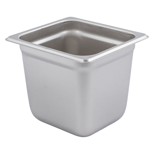 Adcraft Steam Table Pan-Six size, 22 gauge, 6-7/8" 6-5/16" x 6" deep.