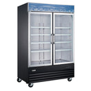 Black Diamond Double Swing Glass Door Merchandiser Refrigerator, 39.9 cu ft, in Black