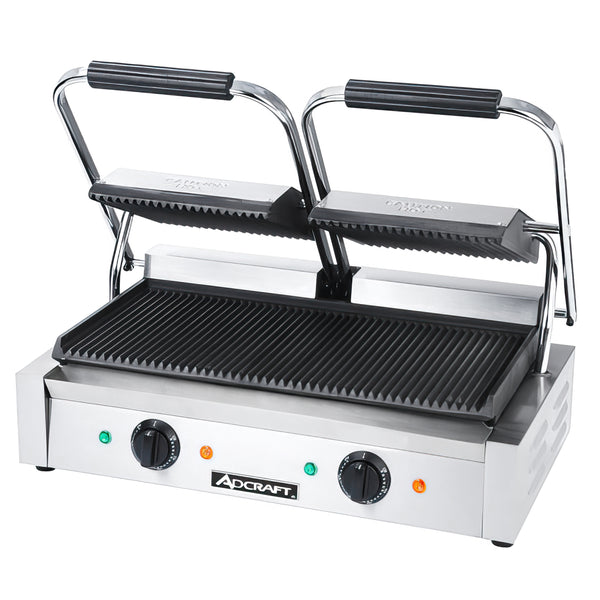 Adcraft Double Sandwich Grill, in Silver