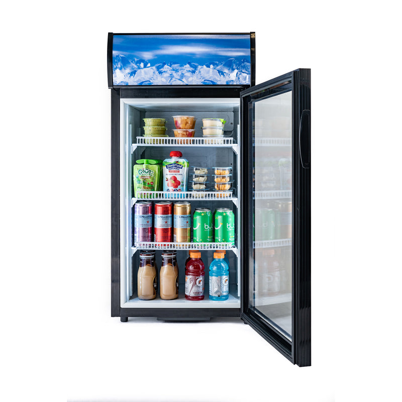 Black Diamond Countertop Display Refrigerator, in Black