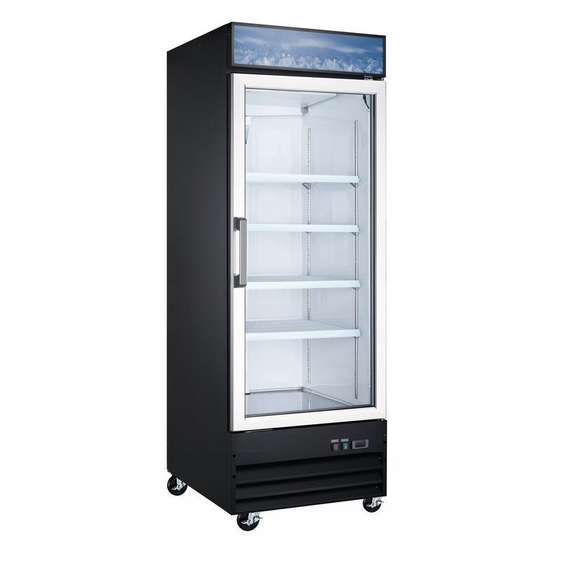 U-Star 1 Swing Glass Door Merchandiser Freezer, in Black