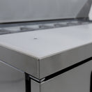 Black Diamond Refrigerated Pizza Prep Table, Two Solid Doors, in Stainless Steel