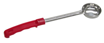 Adcraft One Piece Ladoon (2 oz., with solid bowl, red handle)