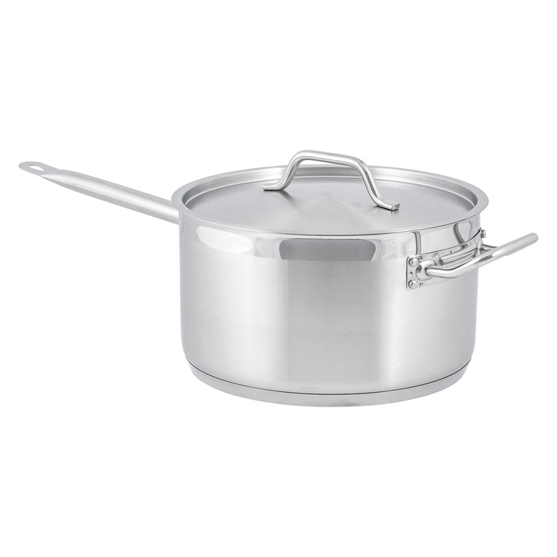 Adcraft SPS-10 Titan Induction Sauce Pan with Cover, in Stainless Steel