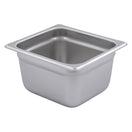 Adcraft Steam Table Pan Six size, 22 gauge, 6-7/8" 6-5/16" x 4" deep