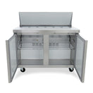 Black Diamond Refrigerated Salad/Sandwich Prep Table, 2 Doors, 47", in Stainless Steel
