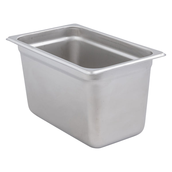 Adcraft 200Q6 Deli Pan, Ninth Size, Stainless Steel