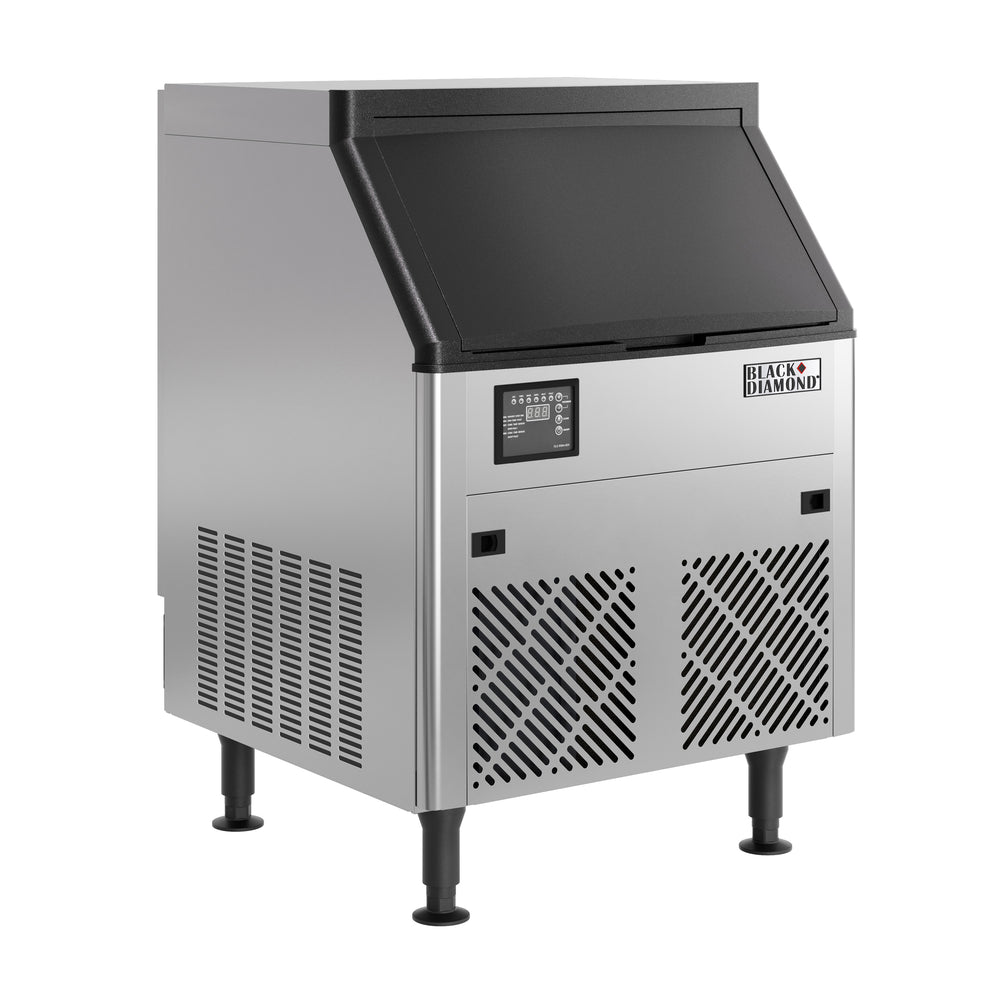 Black Diamond Self Contained Commercial Ice Maker, Up to 210 lbs Ice, in Stainless Steel/Black