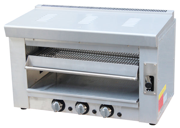 Black Diamond Heavy Duty Infrared Gas Salamander/Broiler, in Stainless Steel