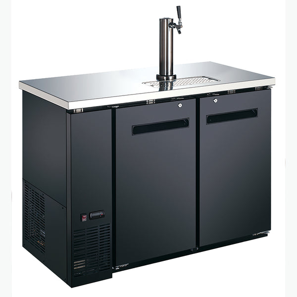 U-Star Narrow Depth Kegerator/Beer Dispenser with Single Tap Tower, in Black