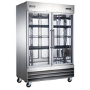 Black Diamond 2 Glass Door Reach-In Freezer 48 cu ft Capacity, in Stainless Steel