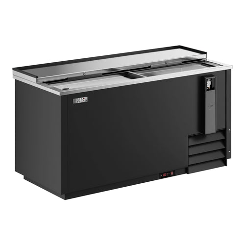 Black Diamond Bottle Cooler, 65"W, 19 Cu. Ft., 2 Door, in Black