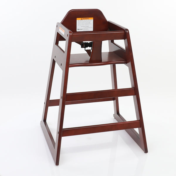 Adcraft Wooden High Chair, in Mahogany