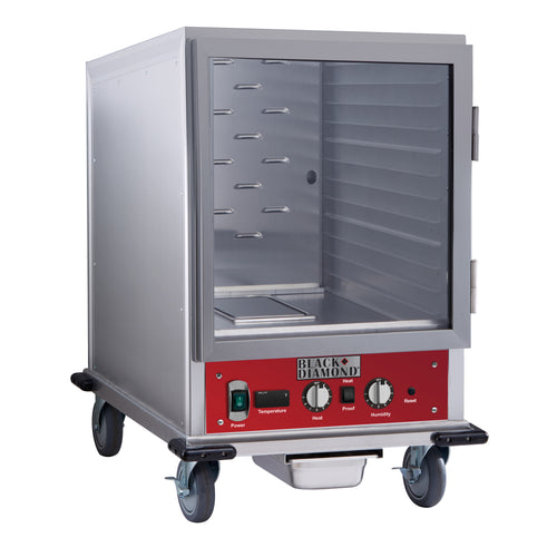 Black Diamond Insulated Warming Proofing and Hot Holding Cabinet, 4.94 cu ft Capacity, in Silver