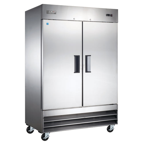 Black Diamond G-Series Reach-In Refrigerator, Double Solid Doors, 46.7 cu ft, in Stainless Steel