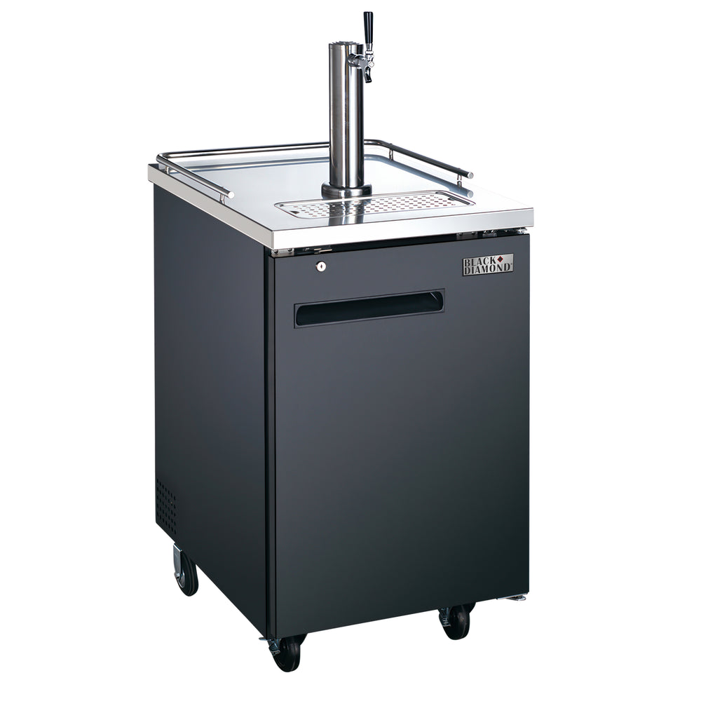 Black Diamond Single Tap Beer Dispenser, 7.8 cu ft Capacity, in Black