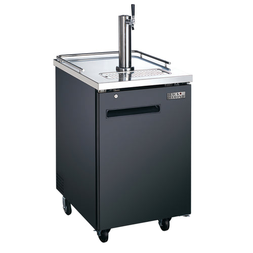 Black Diamond Single Tap Beer Dispenser, 7.8 cu ft Capacity, in Black