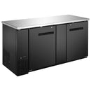 U-Star 2 Solid Door Back Bar Cooler, in Black