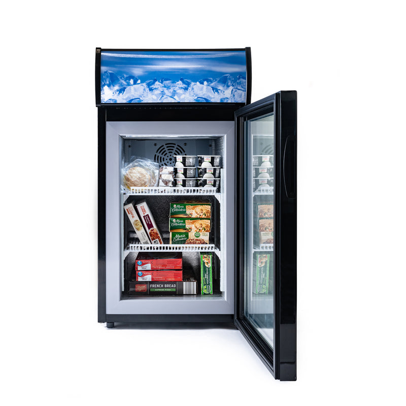 Black Diamond Countertop Display Freezer, in Black