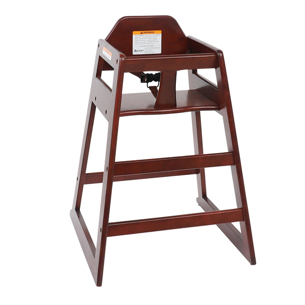 Adcraft Wooden High Chair, in Mahogany