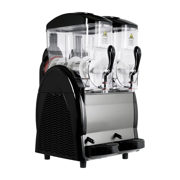 Adcraft Granita Frozen Beverage Machine, Double Hopper, in Black